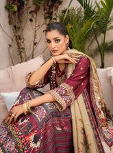 HemStitch Embroidered Silk 3 Piece Unstitched Suit HS24SE D-USC-01 ASH